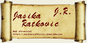 Jasika Ratković vizit kartica
